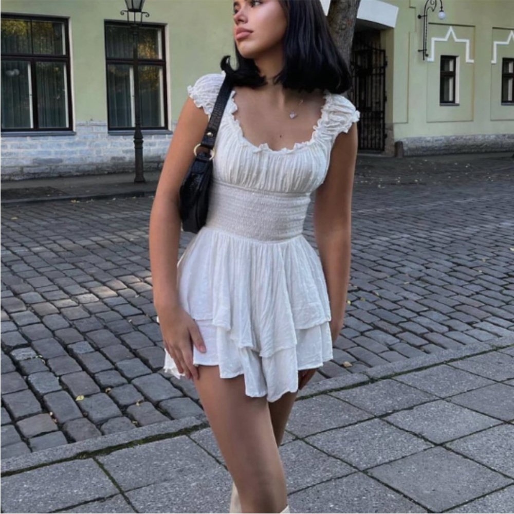 Princess Polly love galore romper white